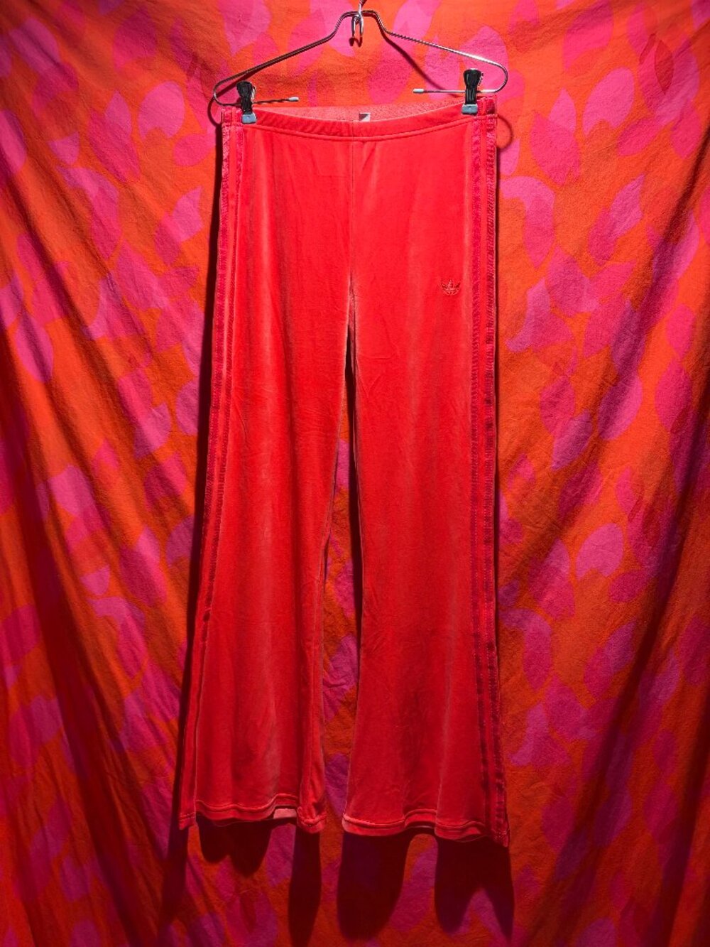 Hot Pink Velour Adidas 3 stripes pants - Medium - never worn